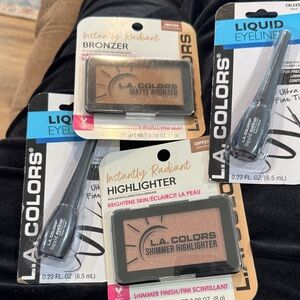 L.A. Colors Radiant Makeup Trio - Bronzer, Highlighter, Eyeliner